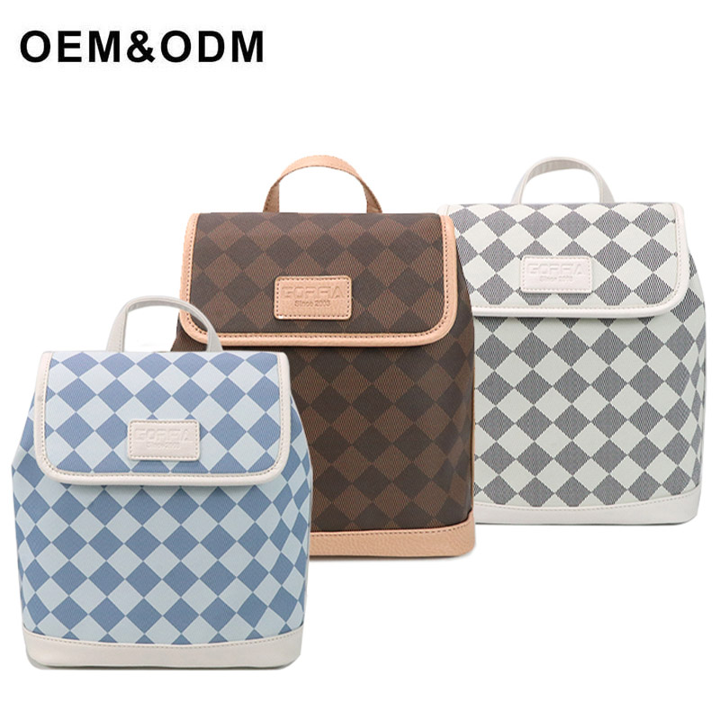 odm leather backpack computer bag supplier